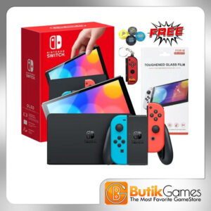 Nintendo Switch OLED Console Mesin Neon Red Blue Merah Biru