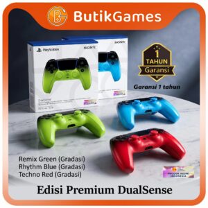 Stick PS5 Stik PS5 DualSense Wireless Controller Remix Green, Techno Red, Rhythm Blue Garansi Resmi