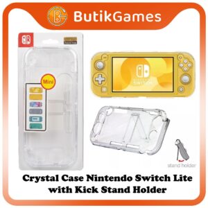 Tas Crystal Case Nintendo Switch Lite + Kickstand Kick Stand Holder
