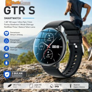 Jam Tangan Smart Watch GTR S IP68 Bluetooth Call Monitor Kesehatan Sport Watch