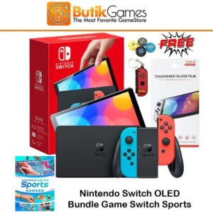 Nintendo Switch OLED Console Neon Red Blue Bundle Game Switch Sports